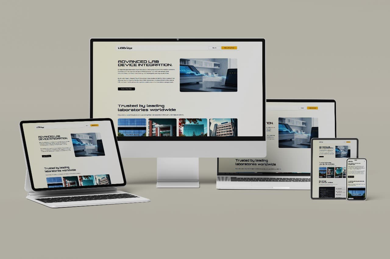 LISBridge running on desktop, laptop, tablet and phone